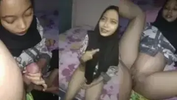 Hijab Cantik Lunasi Hutang Keluarga Pakai Memek Basahnya poster