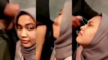 Hijab Cantik Sepong Kontol Gede Sampe Crot Di Muka poster